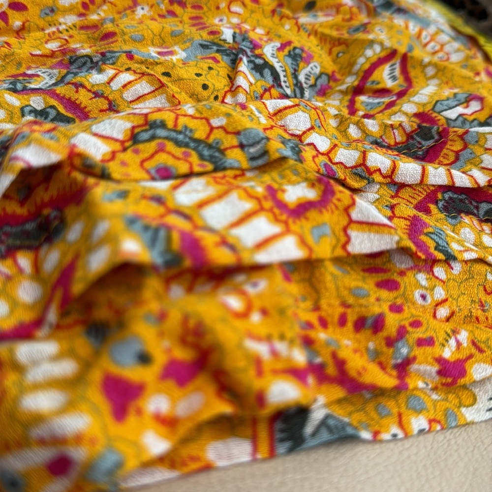 Rachel Zoe Orange Floral Print Macro Mai Straps - Picture 10 of 10